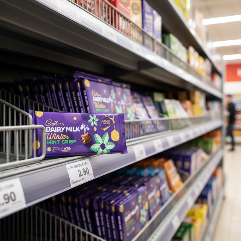 13 x Cadbury Limited Edition Dairy Milk Winter Mint Crisp 360G