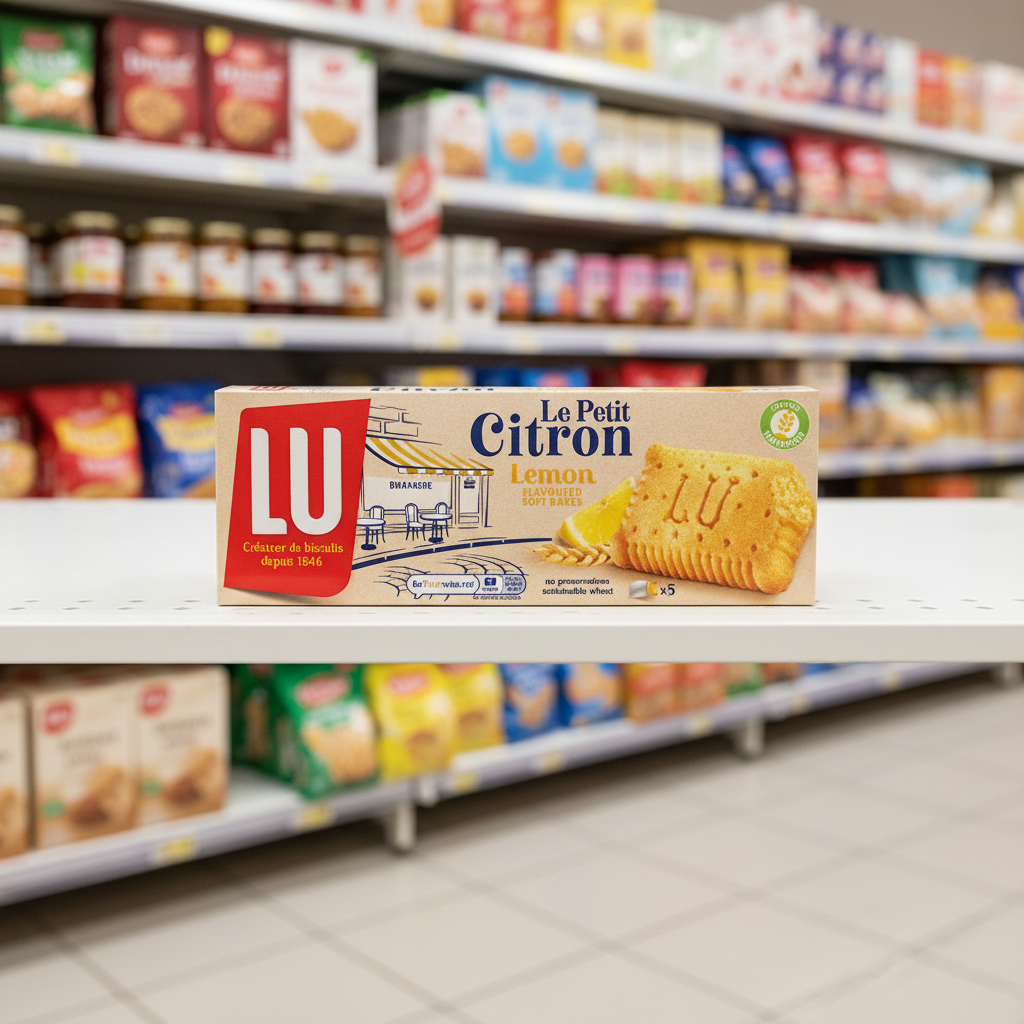 7 X Lu Le Petite Citron Lemon Soft Bakes Biscuits 5 Pk 140GM