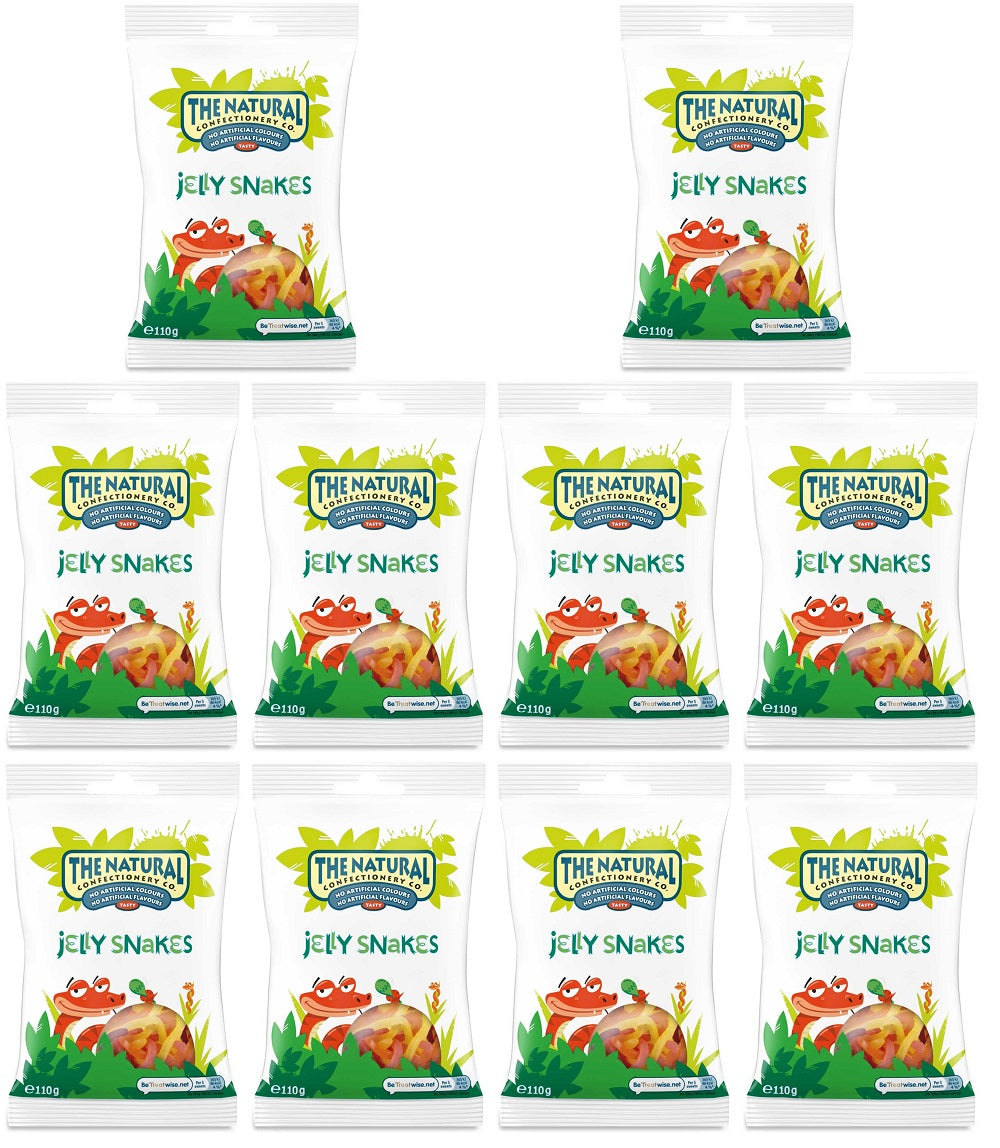 10 x The Natural Confectionery Co. Jelly Snakes 110G