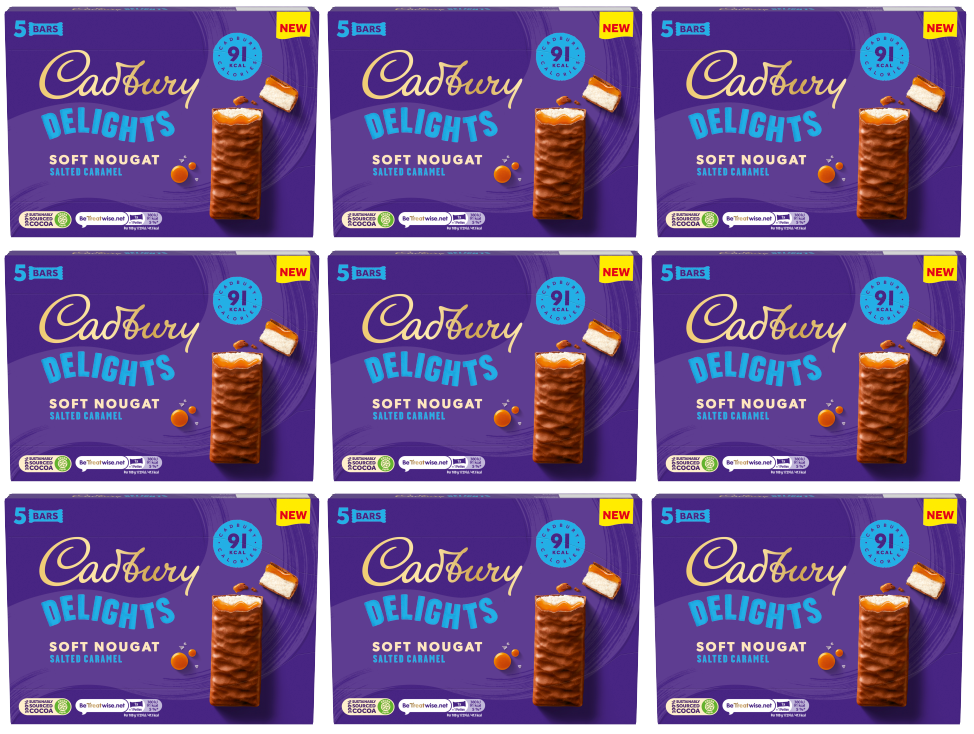 9 x Cadbury Delight Chocolate 5 Pack x 22g