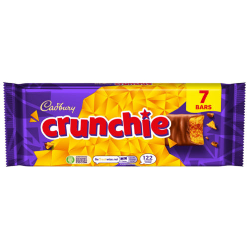 10 x Cadbury Crunchie Snacksize 7pk - 182.7GM