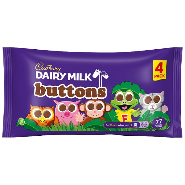 18 x Cadbury Dairy Milk Buttons 4pk - 57.6GM
