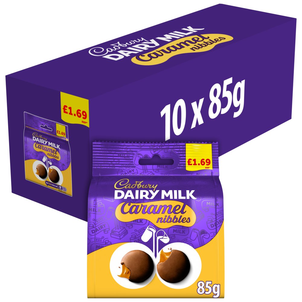 10 X Cadbury Caramel Nibbles - 85Gm