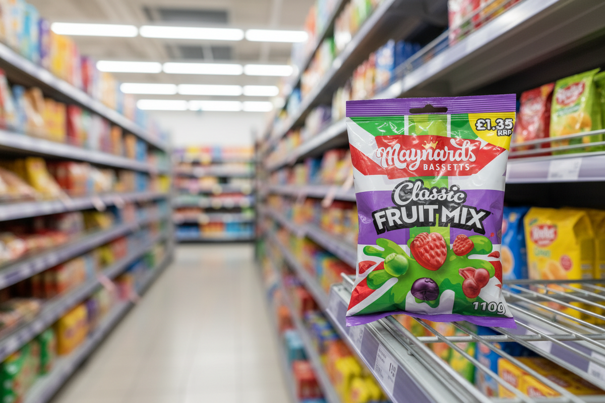 10 X Maynard Bassetts Classic Fruit Mix Sharing Bag - 110Gm