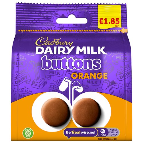 10 x Cadbury Orange Buttons - 85GM