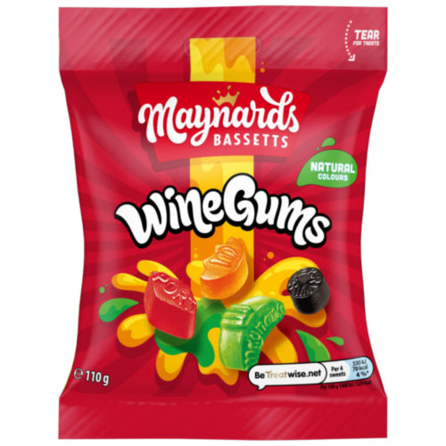 10 X Maynards Wine Gums Bag - 110Gm