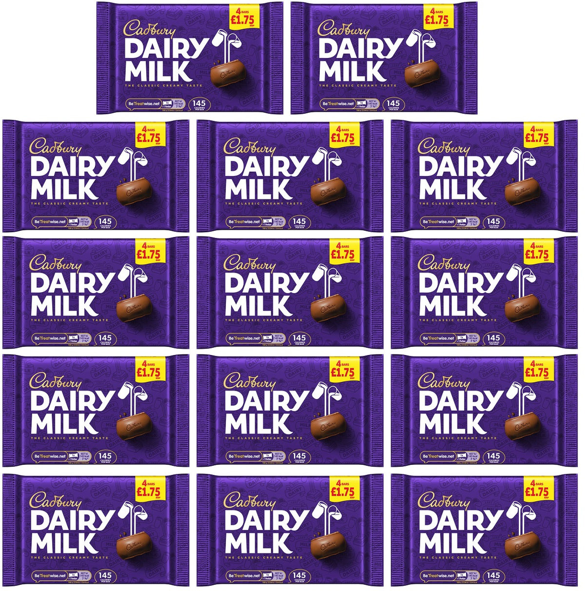 14 X Cadbury Dairy Milk 4Pk - 108.8Gm