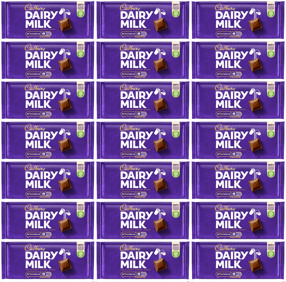 21 x Cadbury Dairy Milk Large Bar 110Gm
