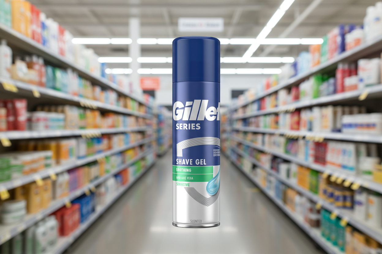 6 x Gillette Shave Gel Soothing Aloe Vera Sensitive Skin - 200Ml