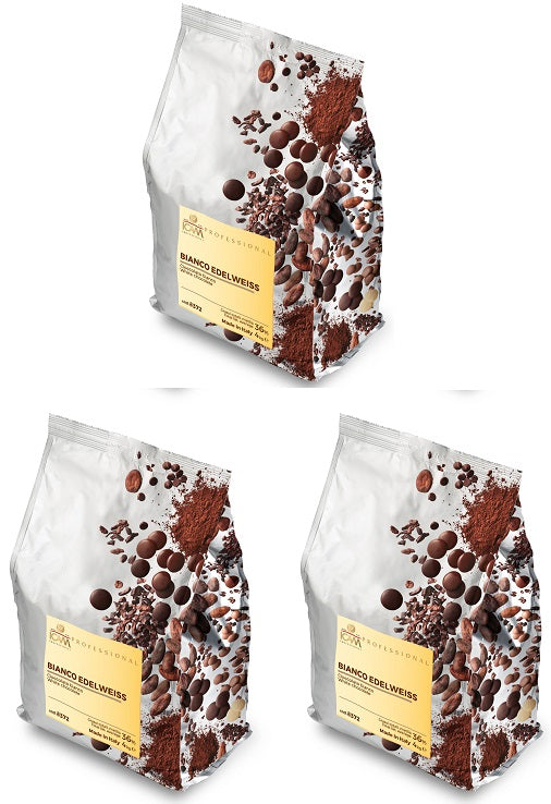 3 x Icam Professional 30% White Chocolate 4Kg