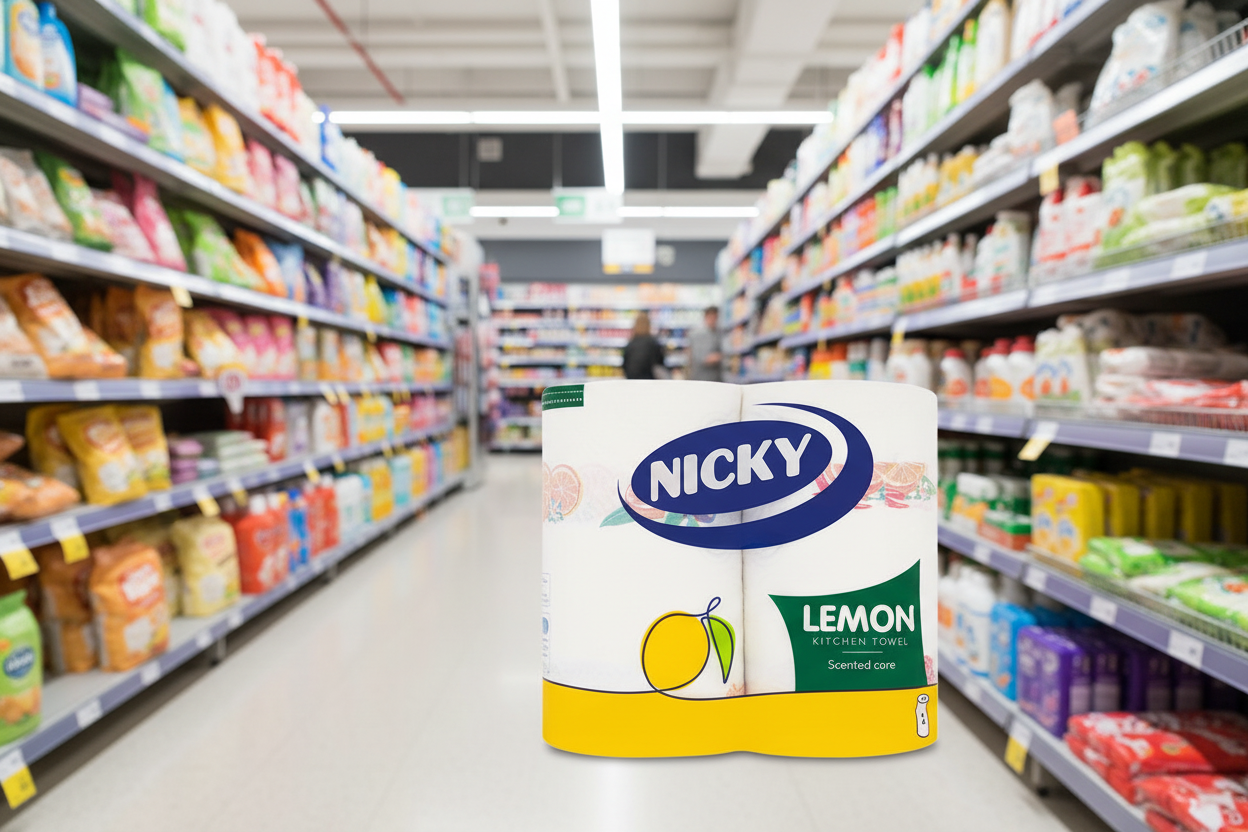 8 x Nicky Lemon Kitchen Towel 2 Rolls