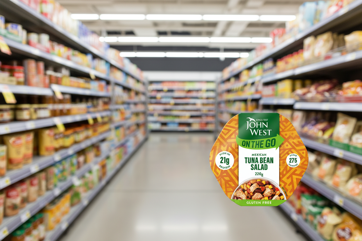 6 x John West On The Go Light Mexican Tuna Bean Salad 220G