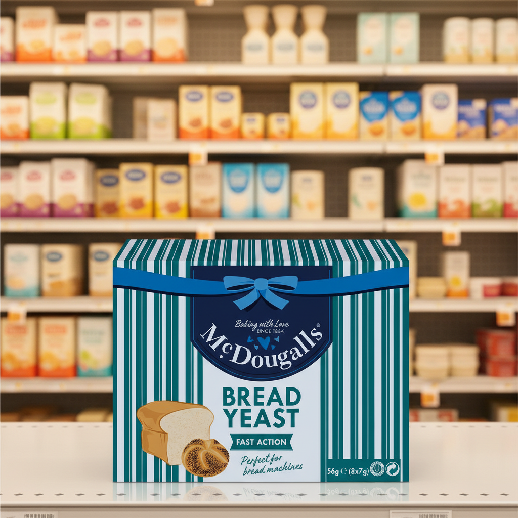 10 x Mcdougalls Fast Action Bread Yeast 8 X 7G (56G)