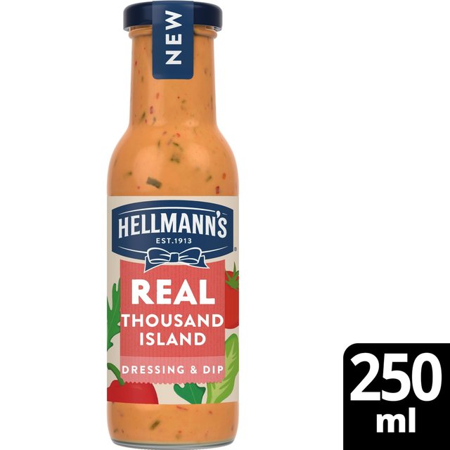 6 x Hellmann's Salad Dressing & Dip Real Thousand Island 250 Ml