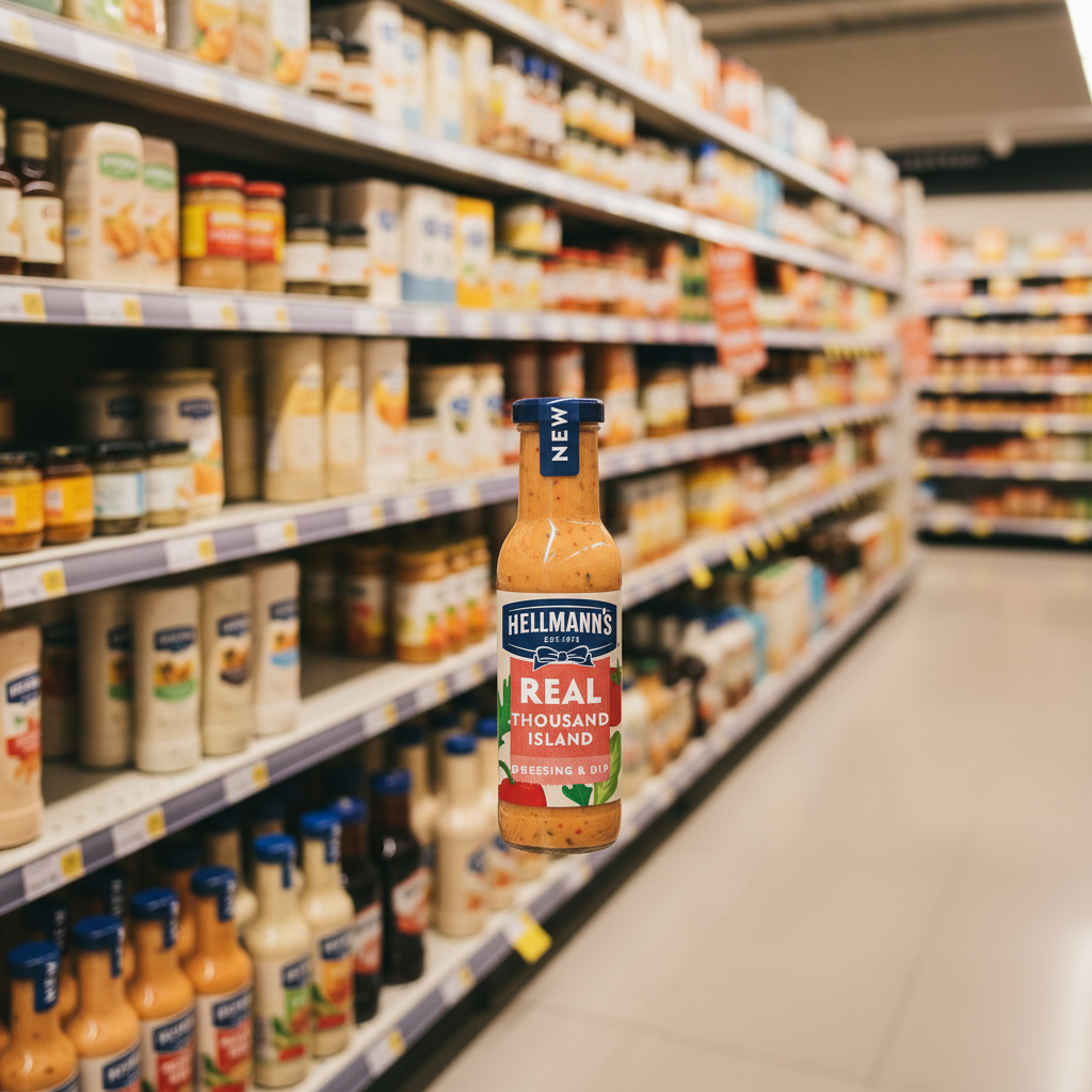 6 x Hellmann's Salad Dressing & Dip Real Thousand Island 250 Ml