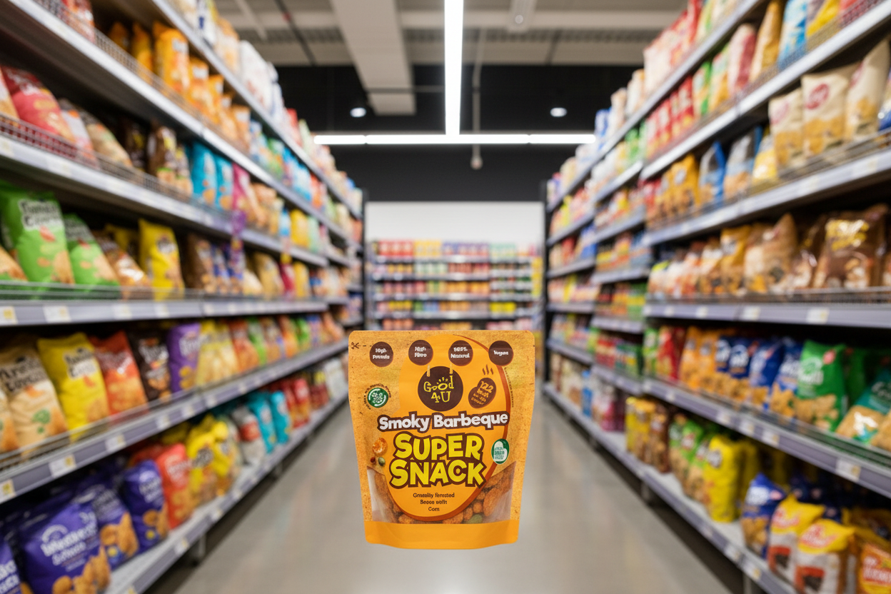 7 x Good4U Smoky Barbeque Super Snack 130G