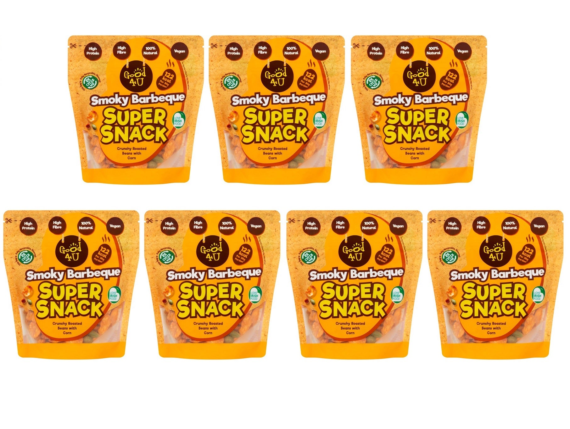 7 x Good4U Smoky Barbeque Super Snack 130G