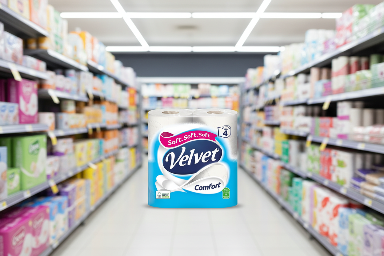 6 x Velvet Comfort Toilet Roll 4 Rolls