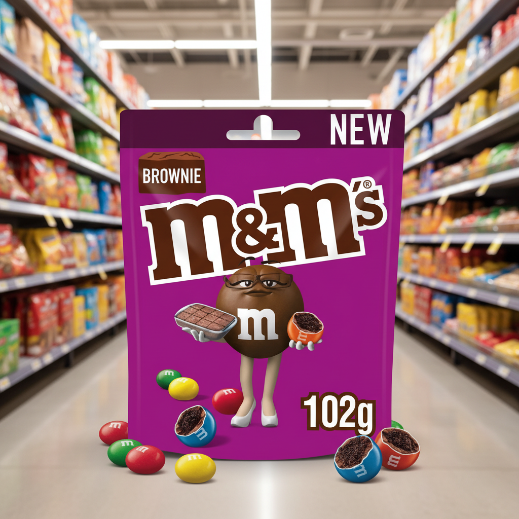 12 x M&M's Brownie Bites Milk Chocolate Pouch Bag 102G