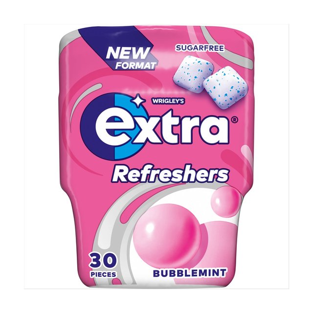 6 x Wrigley's Extra Bottle Refreshers Bubblemint 30Pc