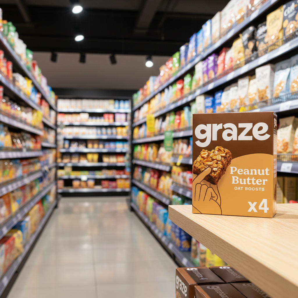 7 x Graze Peanut Butter Oat Boosts Flapjacks 4 X 30G (120G)
