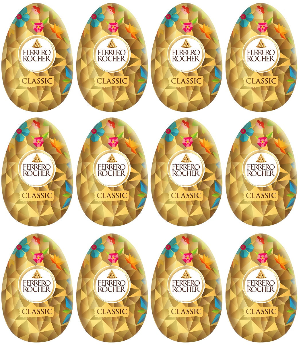 12 X Ferrero Rocher Naked Egg - 100Gm