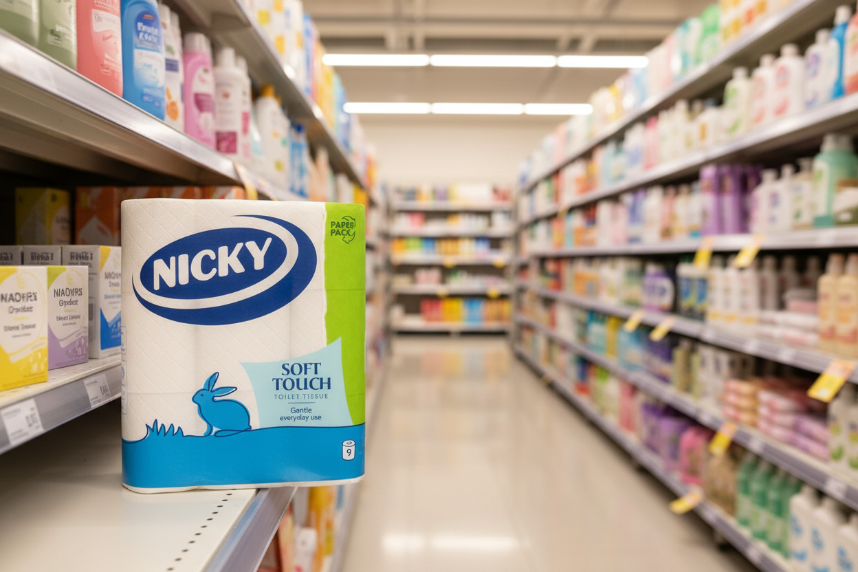 5 x Nicky Soft Touch Toilet Tissue 9 Rolls