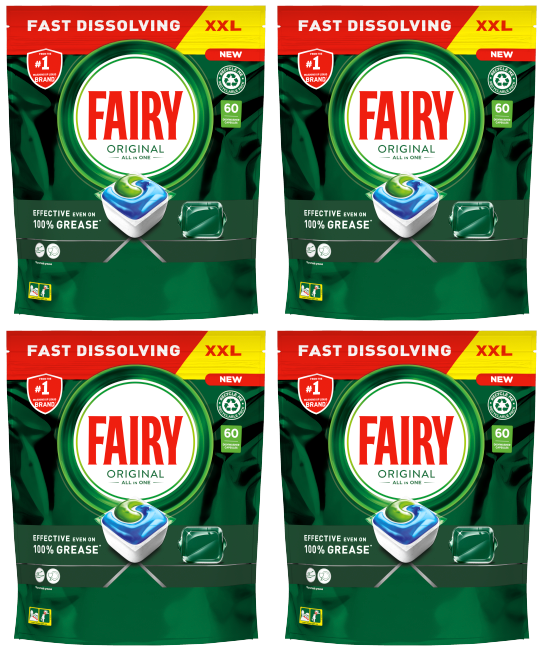 4 x Fairy Original Dishwash Tablet - 60 Pack