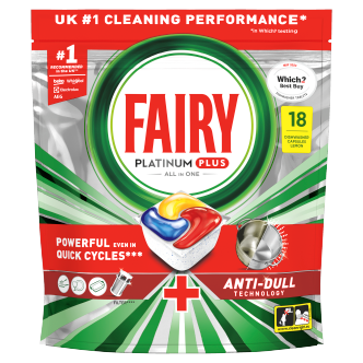 6 x Fairy Platinum Plus Dishwash Tablet Lemon - 18 PACK