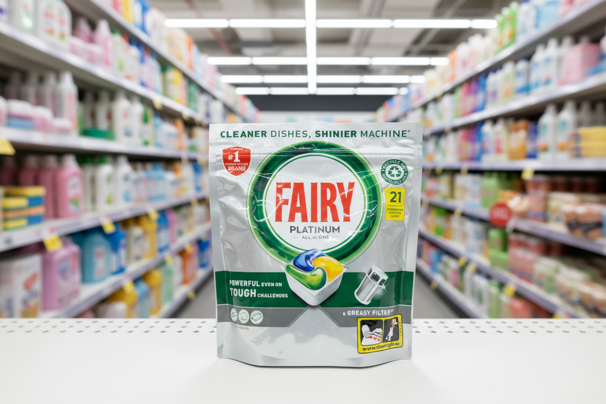 6 X Fairy Platinum Dishwash Tablet Lemon - 21 Pack