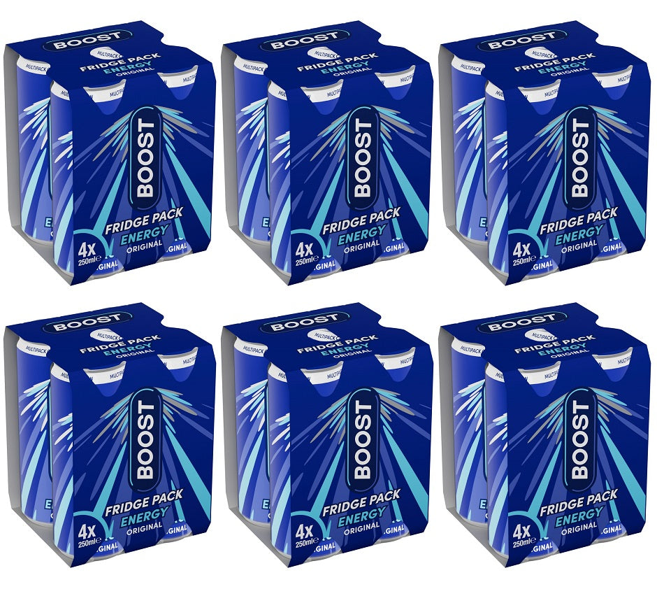 6 x Boost Energy Original Fridge Pack 4 X 250Ml