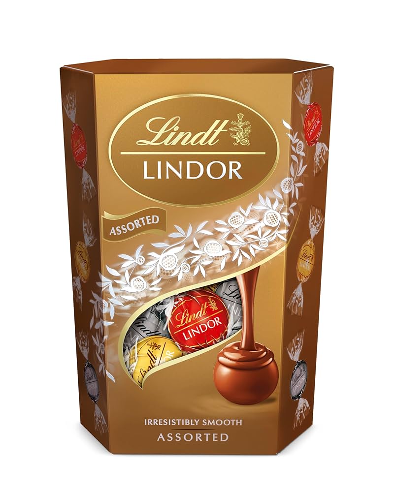 8 x Lindt Lindor Assorted Truffles Box Cornet - 137GM