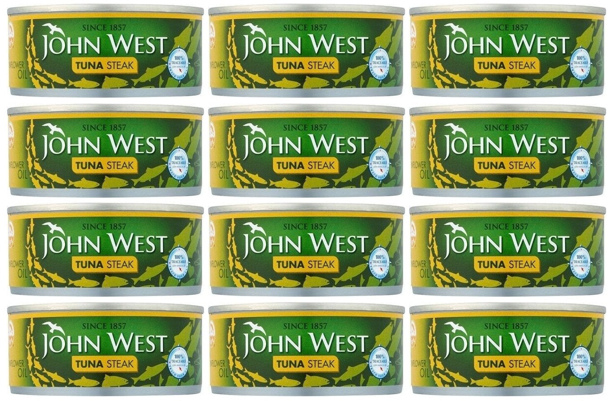 12 x John West Tuna Steak In Sunflower Oil 160G