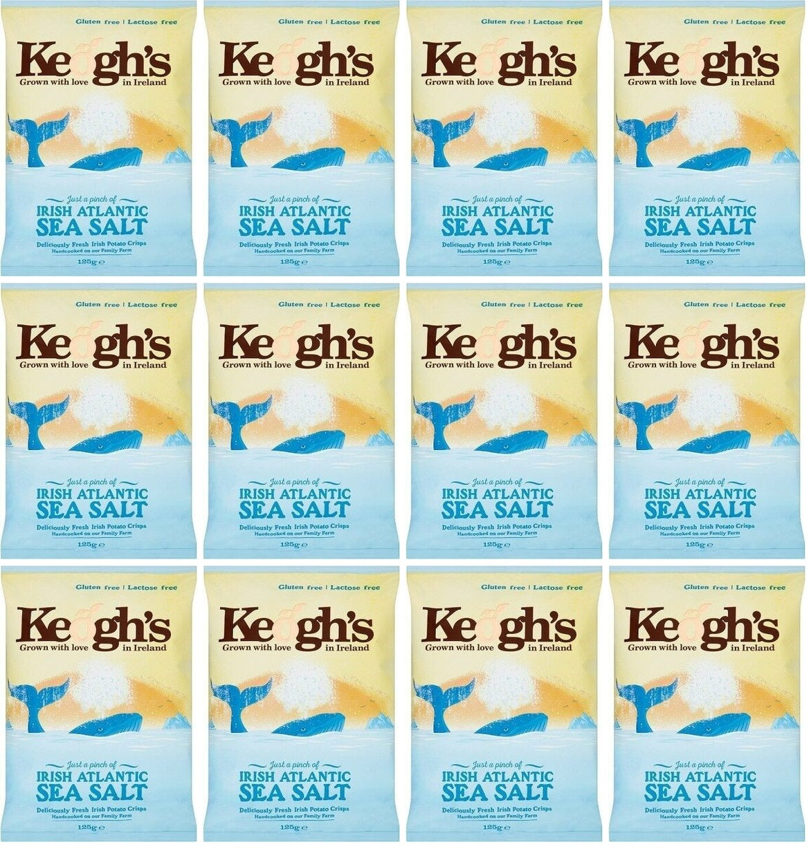 12 x Keogh's Irish Atlantic Sea Salt 125G