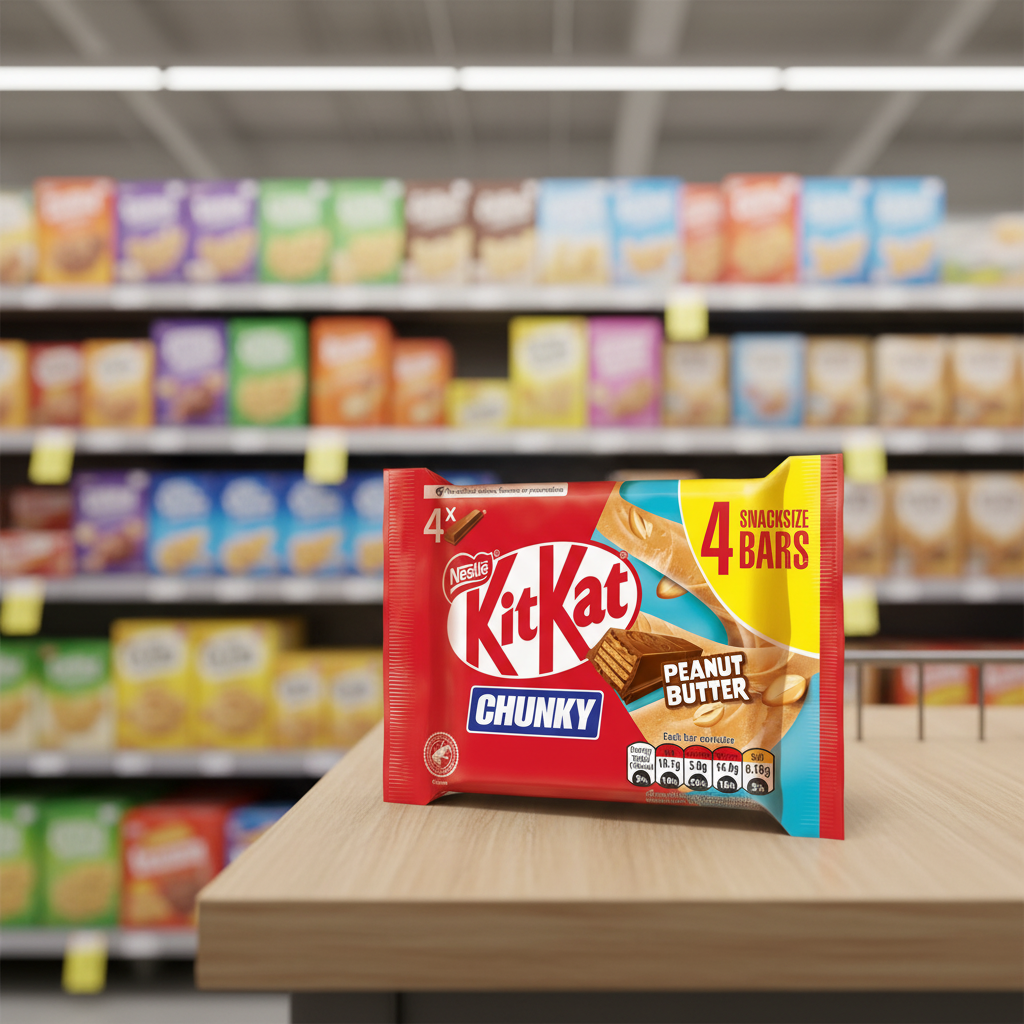 24 X Kitkat Chunky Peanut Butter 4Pk Multipack - 136Gm