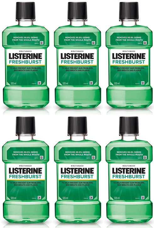 6 X Listerine Fresh Burst - 500Ml