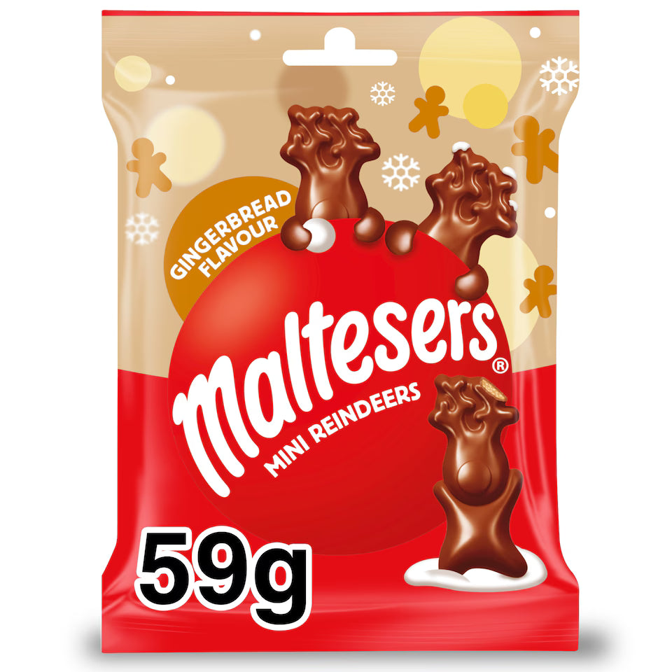 24 X Maltesers Mini Gingerbread Reindeer - 59Gm