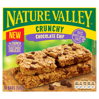 5 x Nature Valley Crunchy Choco Chips 5 Pack - 210GM