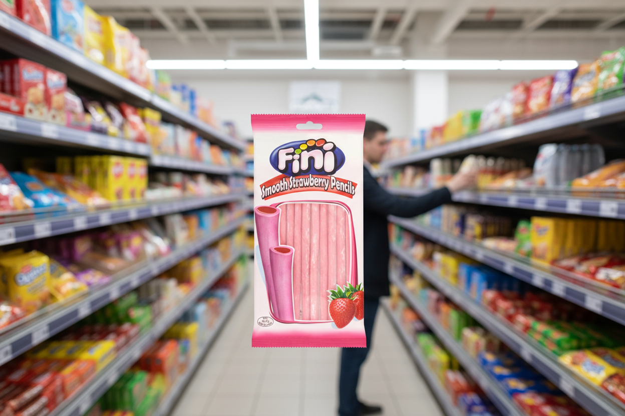 12 x Fini Smooth Strawberry Pencils 160G