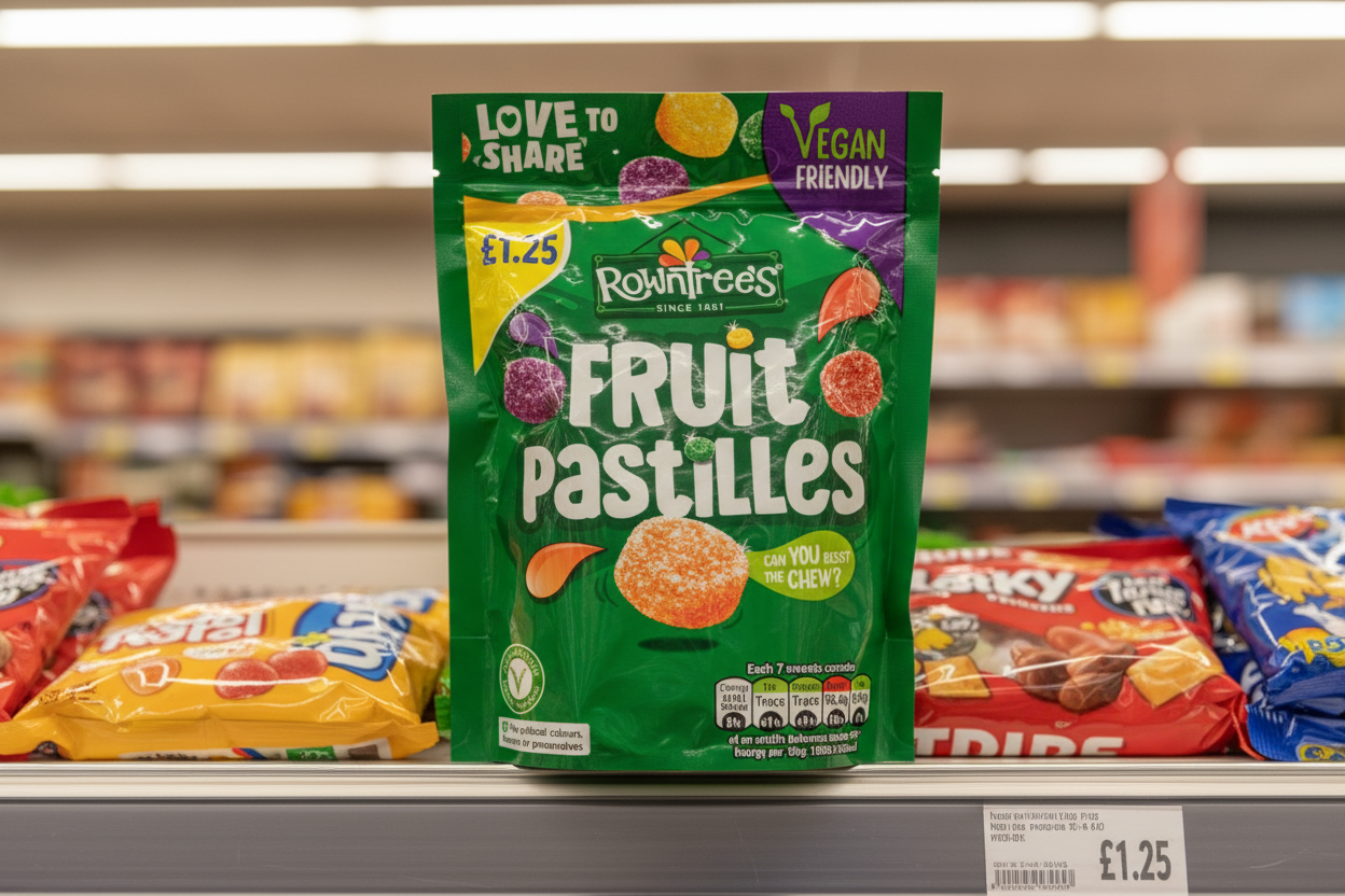 10 x Rowntrees Fruit Pastilles Sharing Bag - 114Gm