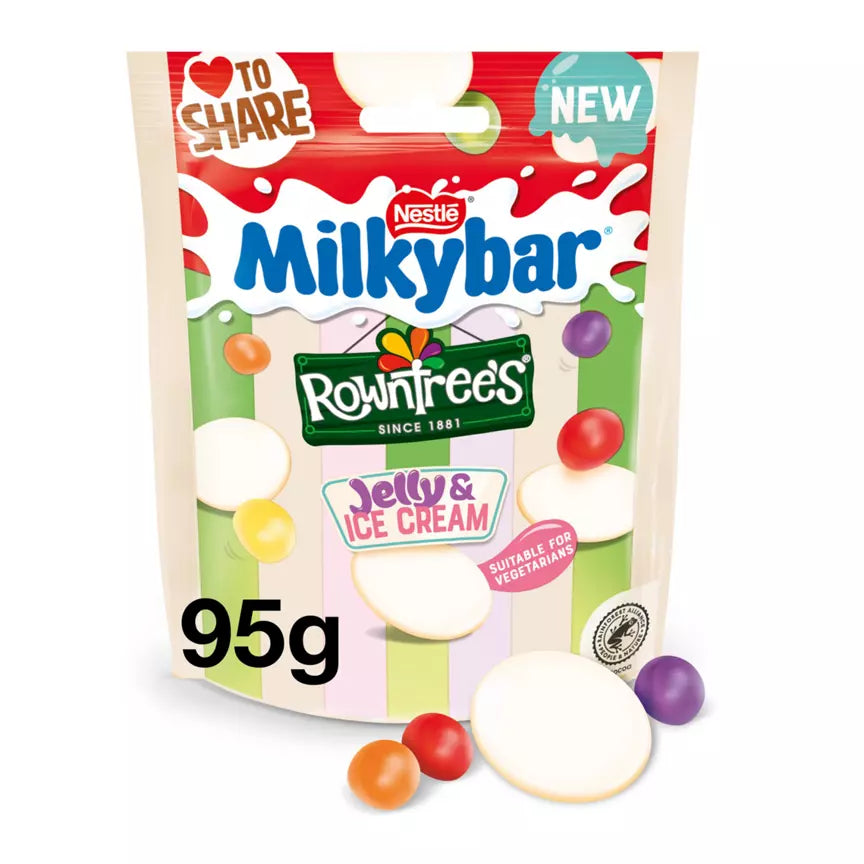 9 x Milkybar Rowntrees Jelly & Ice Cream 95G