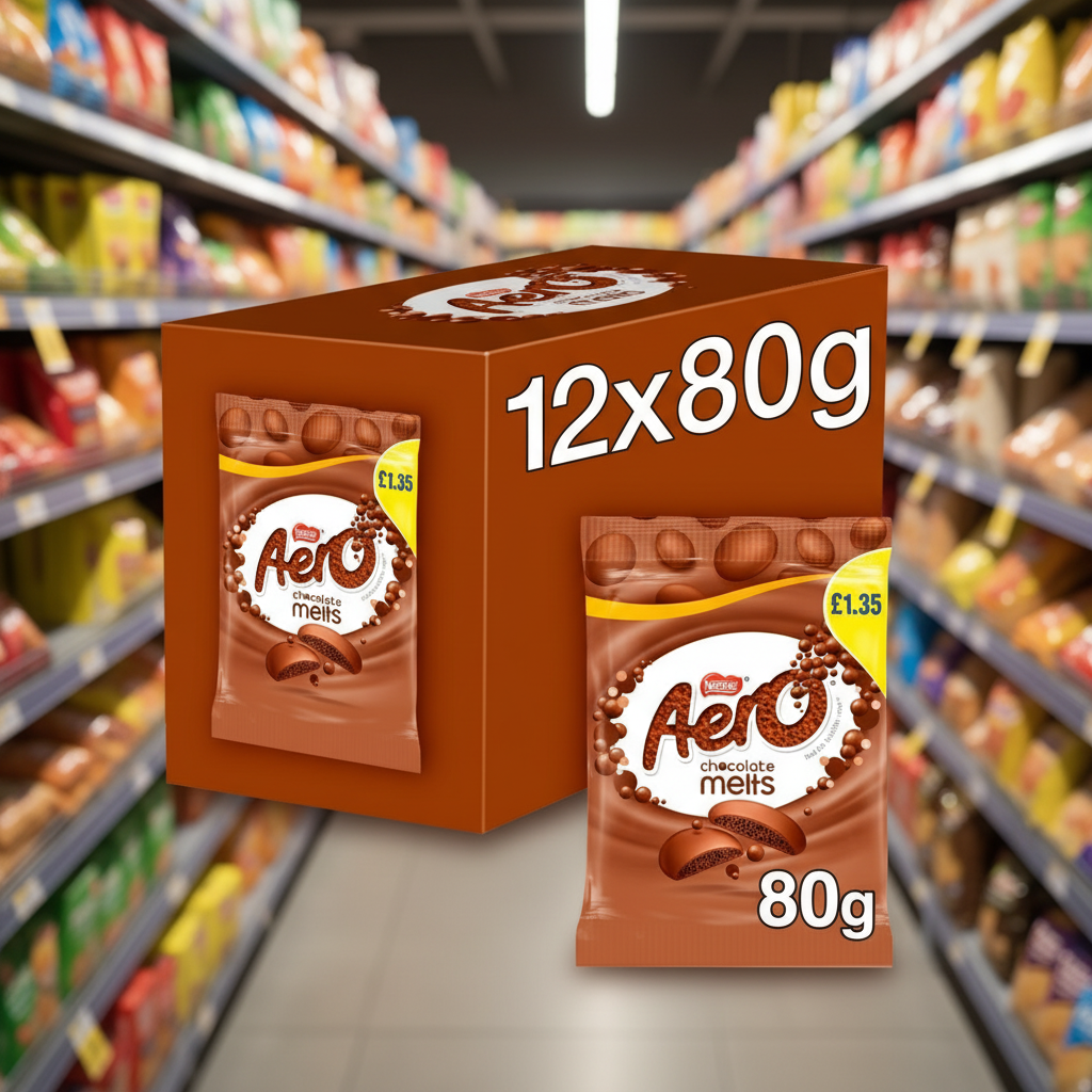 12 x Aero Melts Milk Pouch - 80GM