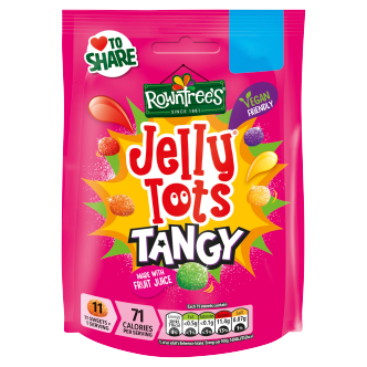 10 x Rowntrees Jelly Tots Tangy Pouch - 130GM