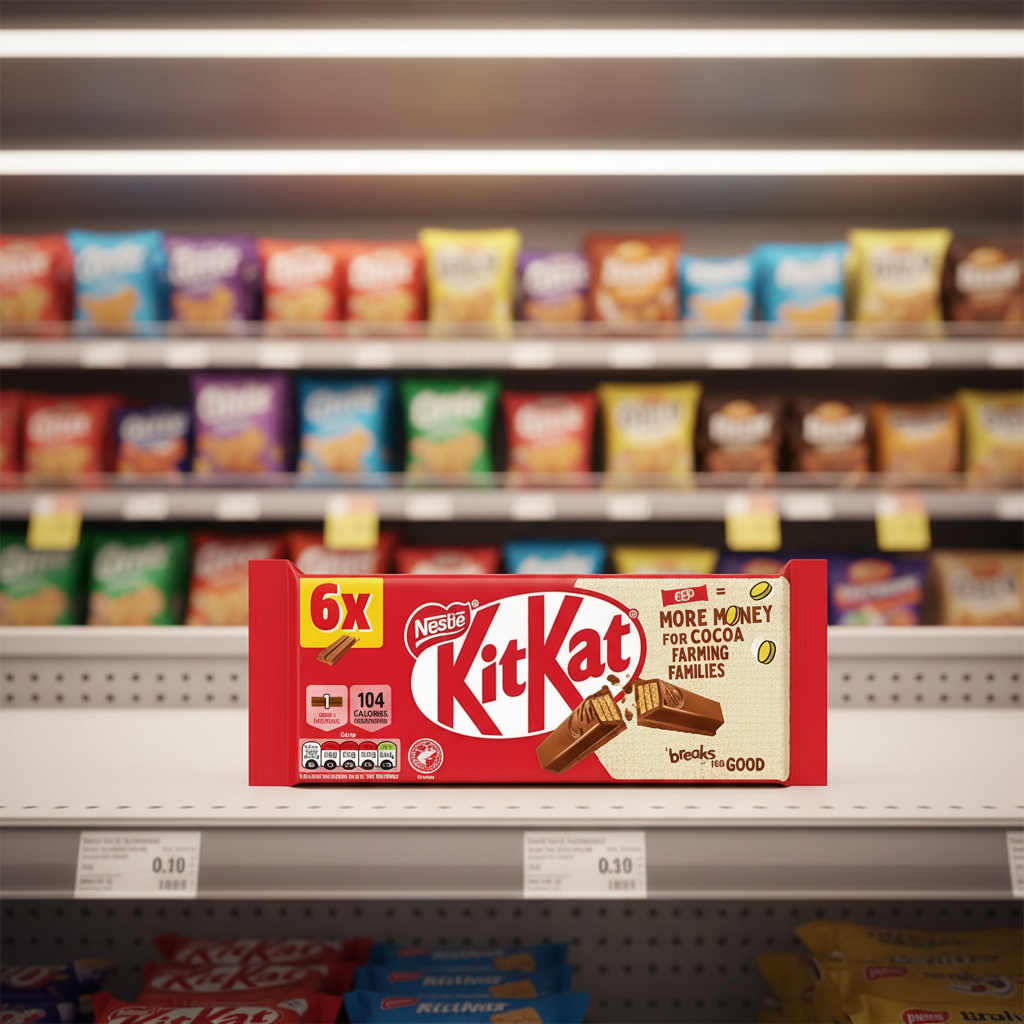 20 x Kitkat 2 Finger Milk 6pk - 124GM