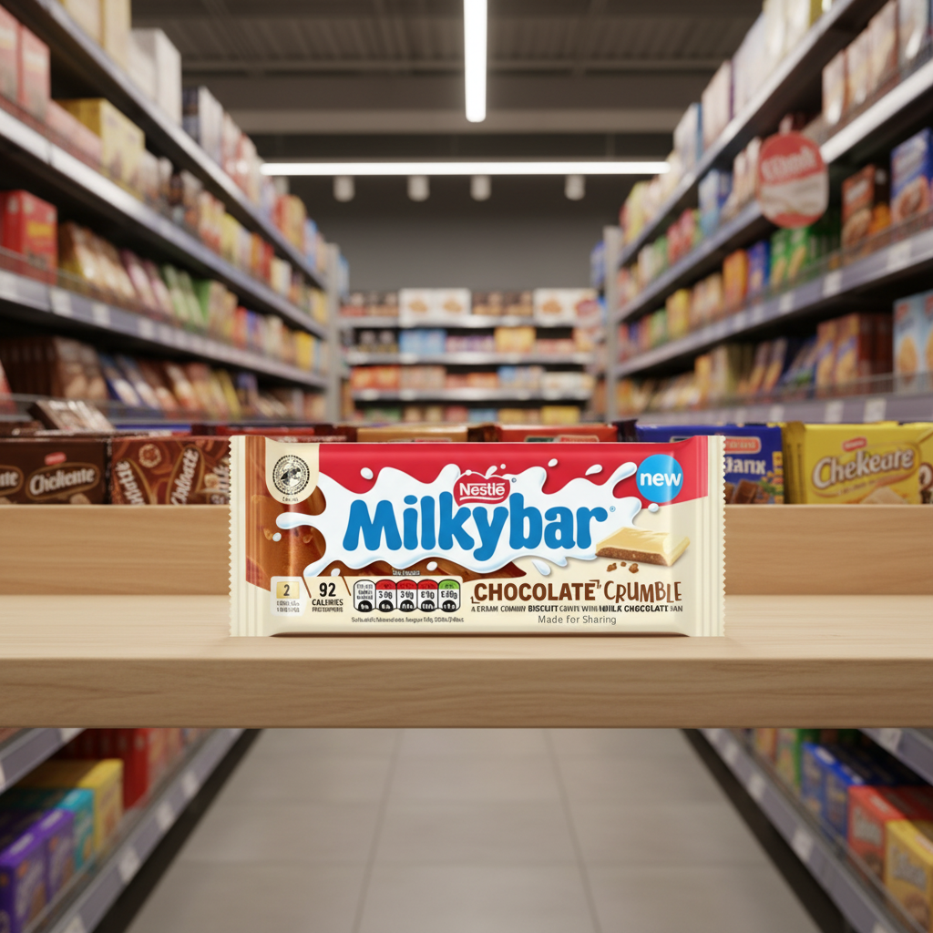 25 x Milkybar White Chocolate Biscuit Sharing Bar - 84GM