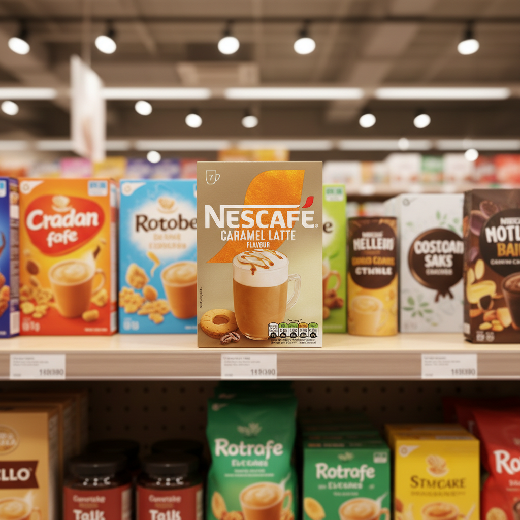 6 X Nescafe Caramel Latte Frothy Coffee Sachets - 119