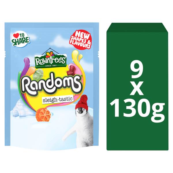 9 X Rowntrees Randoms Spring Pouch - 130Gm