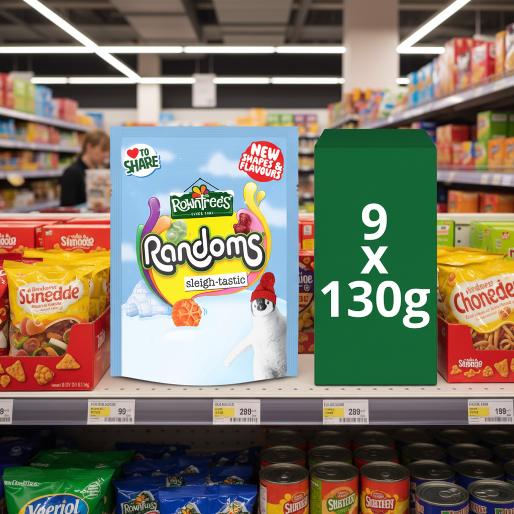 9 X Rowntrees Randoms Spring Pouch - 130Gm