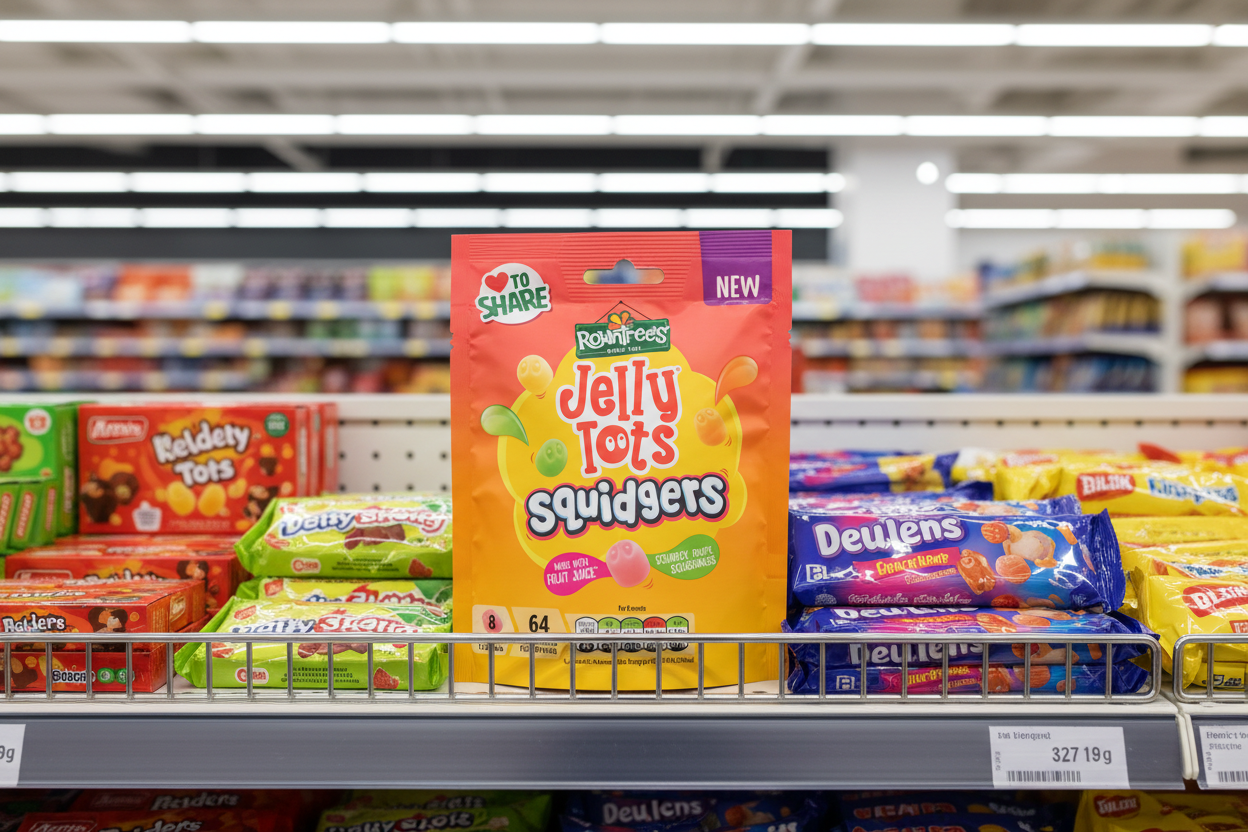 9 x Rowntrees Jelly Tots Squidgers Pouch - 120GM