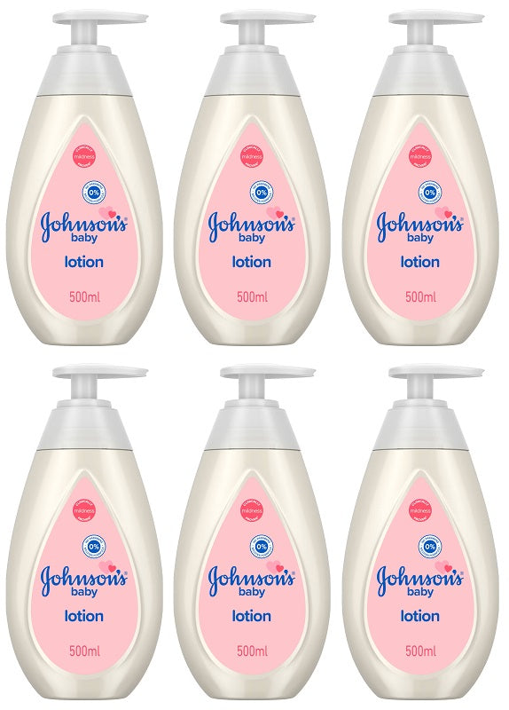 6 X Johnsons Baby Lotion Pump - 500Ml